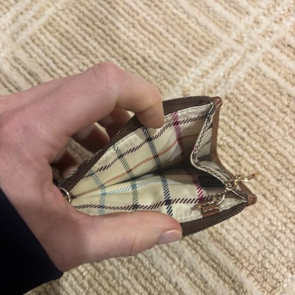 Like New Coach Signature Brown Keychain Wallet / ID Coin Pouch - Picture 4 of 4